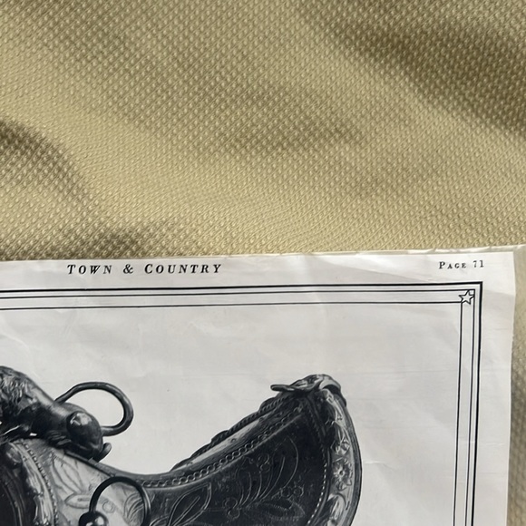 Vintage Hermes advertisement from 1931, saddle image, collectors, GUC - Picture 3 of 5